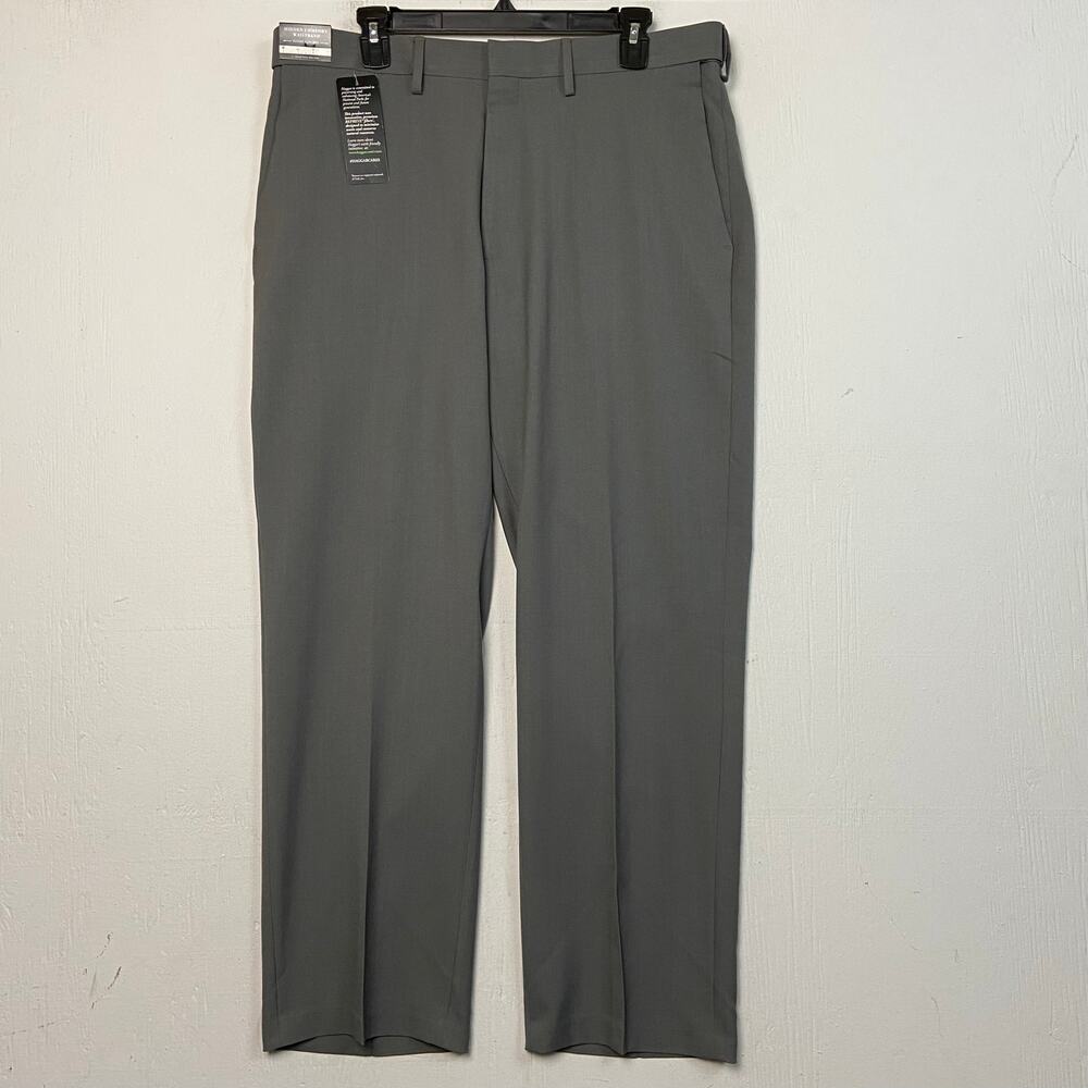 Haggar Gray Wrinkle Free Premium Comfort Classic Fit Dress Pants 36X29 NWT